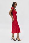 Thumbnail View 3: Kiss The Sky Bella Rossa Flora Jacquard Satin Midi Dress