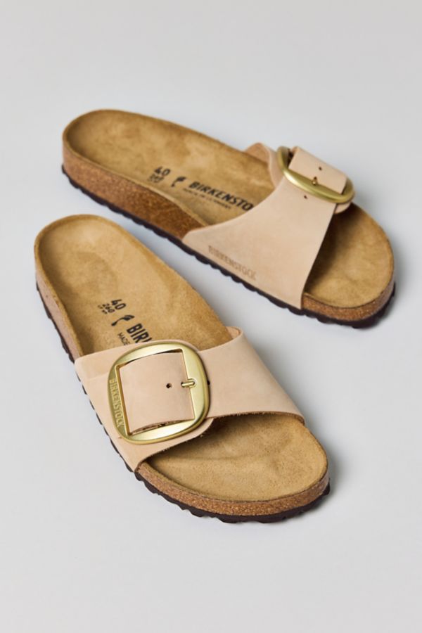 Slide View: 1: Birkenstock Women's Madrid Big Buckle Leather Sandal