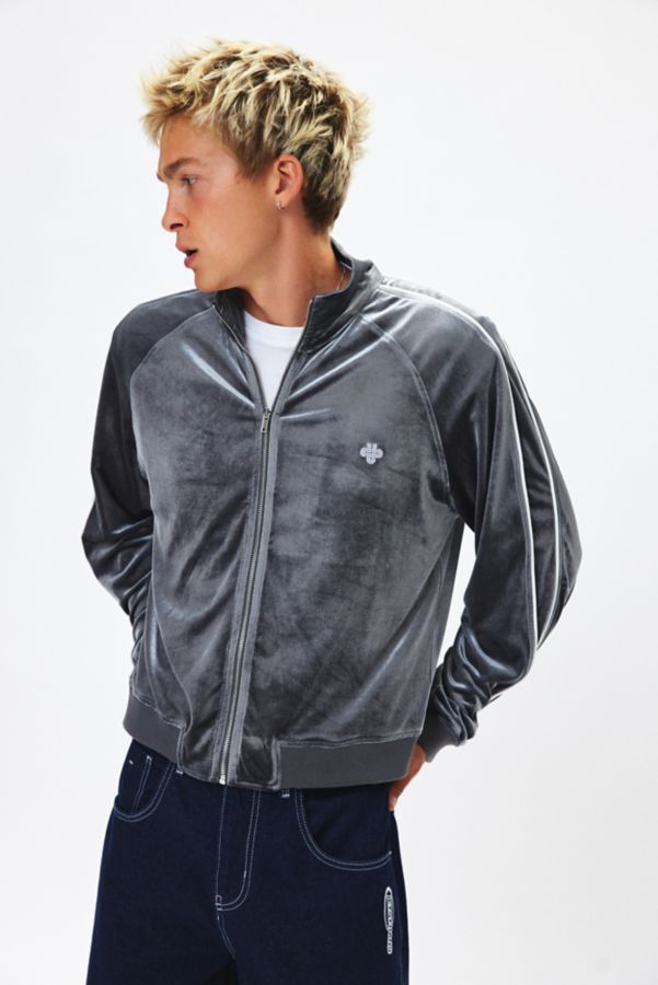 Slide View: 2: UO Velour Track Jacket