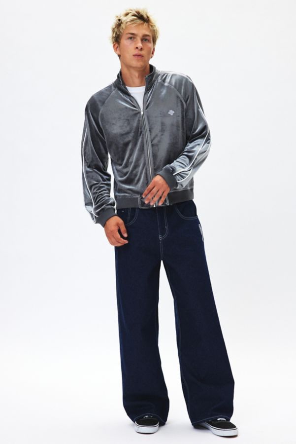 Slide View: 4: UO Velour Track Jacket