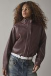 Thumbnail View 1: BDG Charlene Faux Leather Bomber Jacket