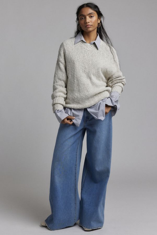 Slide View: 2: BDG Van Oversized V-Neck Dad Sweater