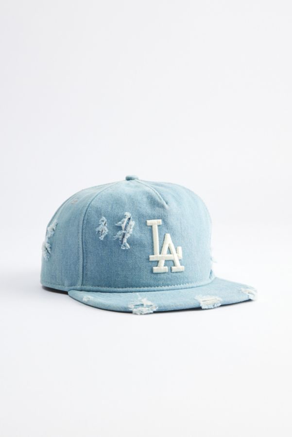 Slide View: 1: New Era Los Angeles Dodgers Distressed Denim Golf Hat