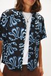 Thumbnail View 1: UO Y2K Chrome Pattern Satin Shirt