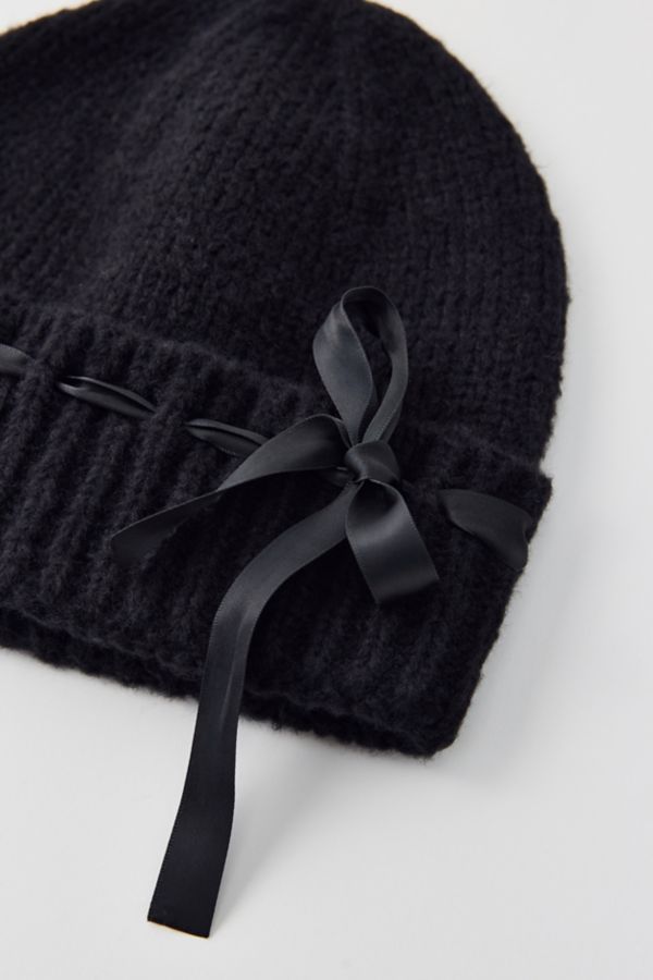 Slide View: 3: Satin Bow Beanie