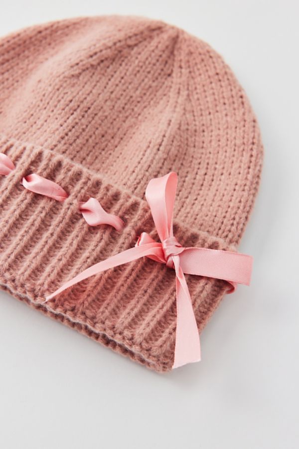 Slide View: 3: Satin Bow Beanie