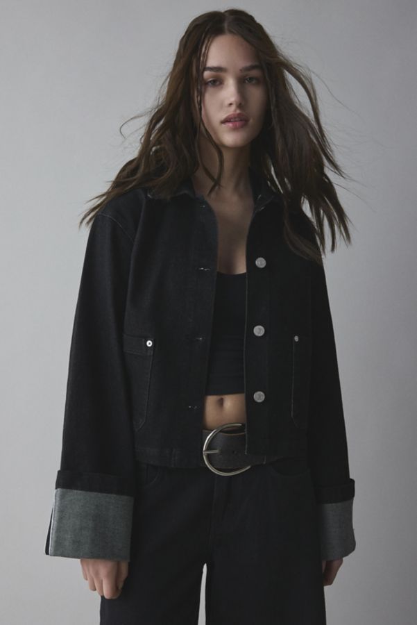 Slide View: 1: Veste de Travail en Denim Boxy Shelly BDG