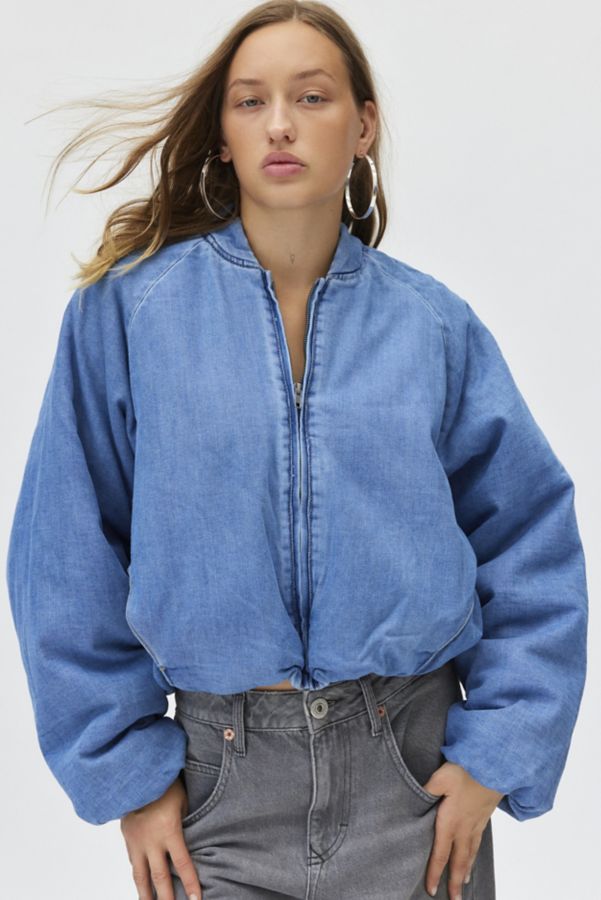 Slide View: 4: AFRM Billie Padded Denim Bomber Jacket