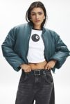 Thumbnail View 2: BLANKNYC Lime Light Faux Leather Cropped Bomber Jacket