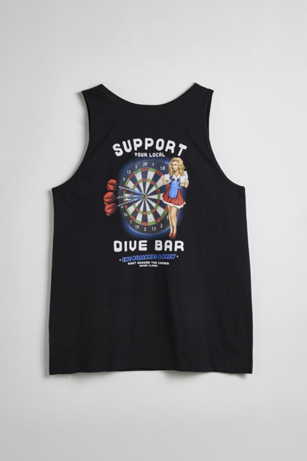 Slide View: 1: Loser Machine Support Your Local Dive Bar Graphic Tank Top