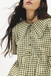 Thumbnail View 2: Motel Kior Ruffle Collar Gingham Babydoll Midi Dress