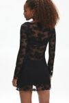 Thumbnail View 5: Motel Sevila Velvet Floral Sheer Mesh Mini Dress