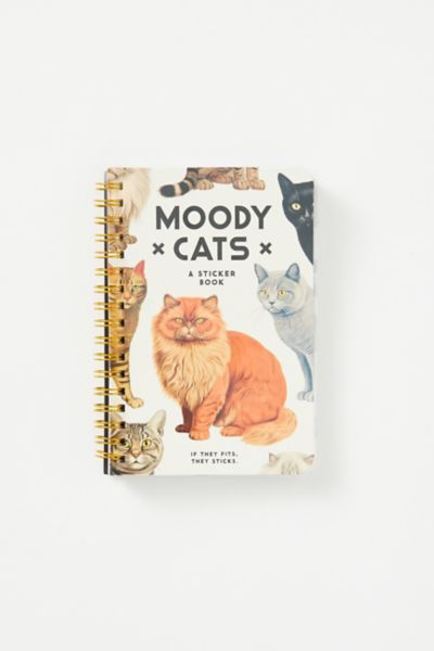 Moody Cats Sticker Book By Brass Monkey & Galison