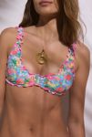 Thumbnail View 2: Kulani Kinis Mermaid Garden Lettuce Edge Slim Crop Bikini Top