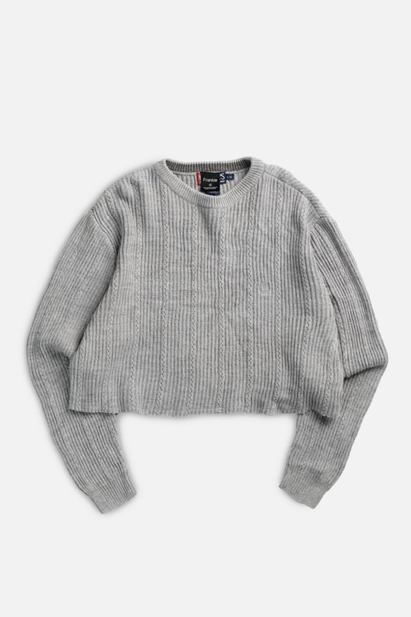 Slide View: 1: Frankie Collective Rework Crop Knit Sweater 021