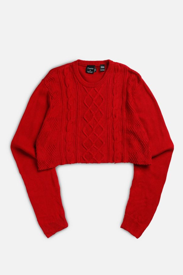 Slide View: 1: Frankie Collective Rework Crop Knit Sweater 043