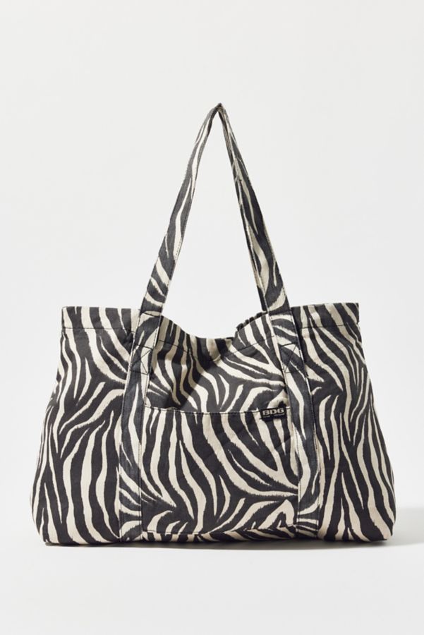 Slide View: 2: BDG Zebra Print Large Tote Bag