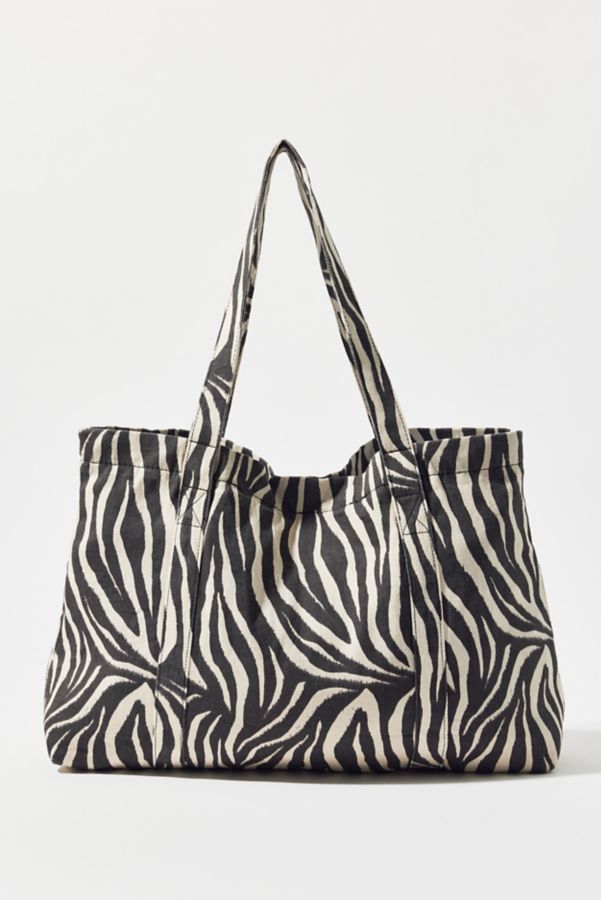 Slide View: 4: BDG Zebra Print Large Tote Bag