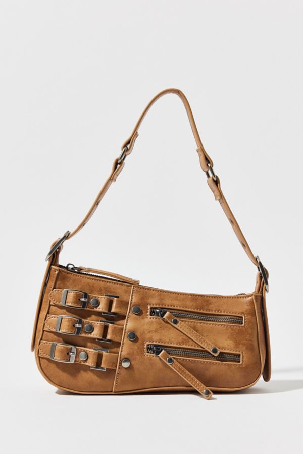 Slide View: 2: Silence + Noise Buckle Asymmetrical Shoulder Bag