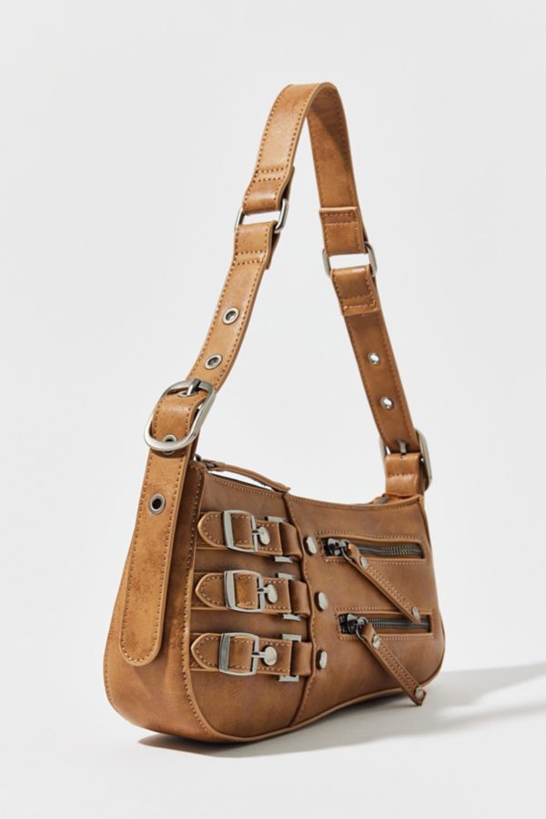 Slide View: 3: Silence + Noise Buckle Asymmetrical Shoulder Bag