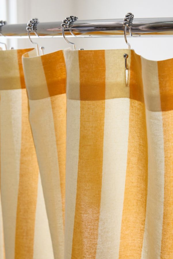 Slide View: 3: Awning Stripe Patterned Shower Curtain