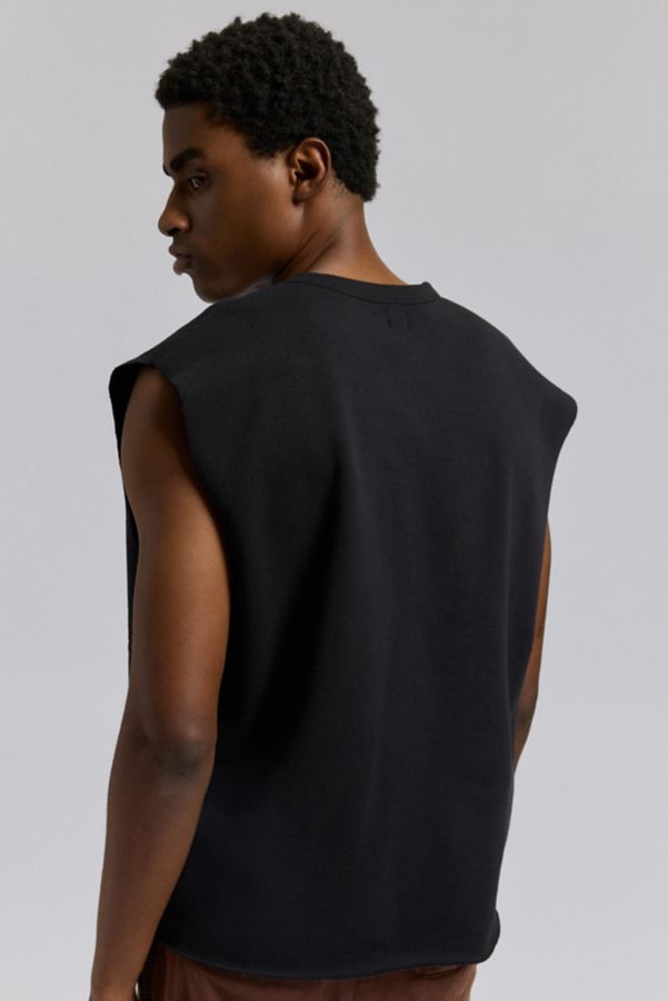 Slide View: 2: T-shirt Henley Sans Manches à Poche BDG Coupe Brute