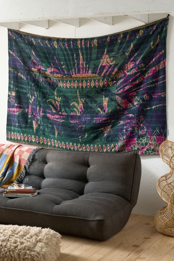 Slide View: 1: Urban Renewal Remnants Arizona Screen Printed Kantha Tapestry