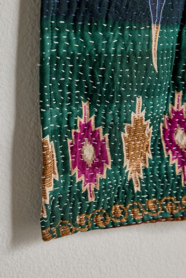 Slide View: 4: Urban Renewal Remnants Arizona Screen Printed Kantha Tapestry