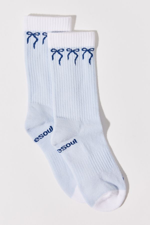 Slide View: 2: Doublesoul UO Exclusive Mini Bow Crew Sock