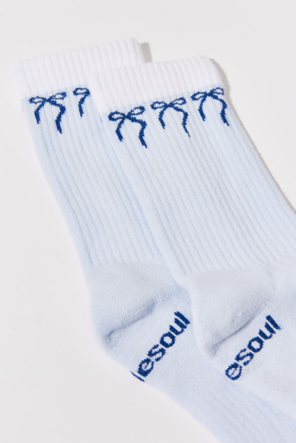 Slide View: 3: Doublesoul UO Exclusive Mini Bow Crew Sock