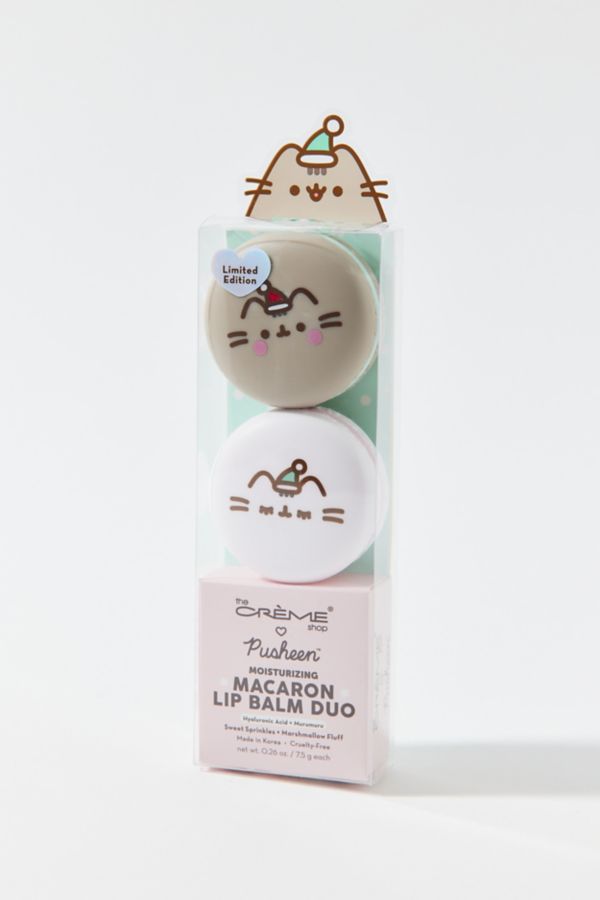 Slide View: 2: The Crème Shop X Pusheen Macaron Lip Balm Set