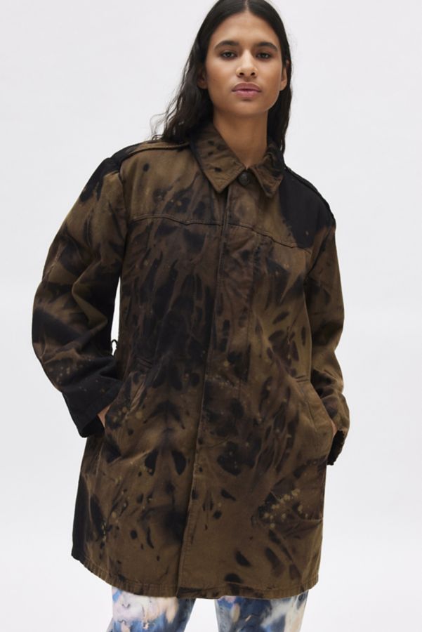 Slide View: 1: Urban Renewal Remade Bleach Splatter Surplus Jacket