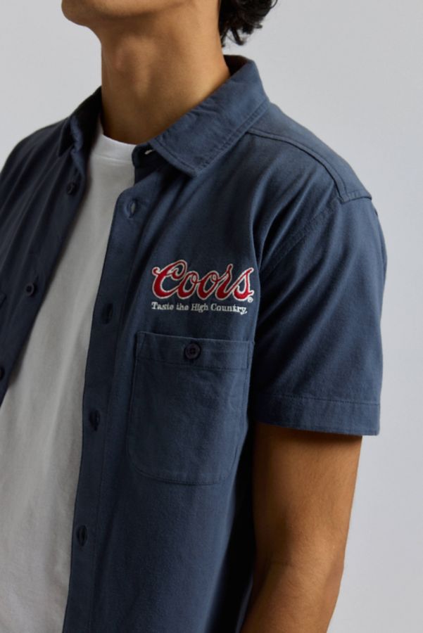 Slide View: 4: American Needle Coors Embroidered Short Sleeve Button-Down Shirt