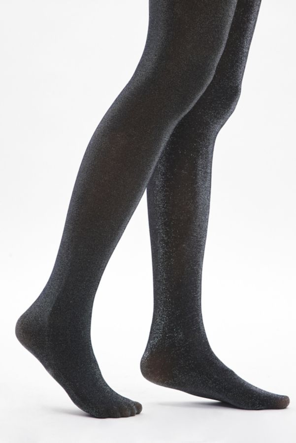 Slide View: 2: Metallic Shimmer Tights