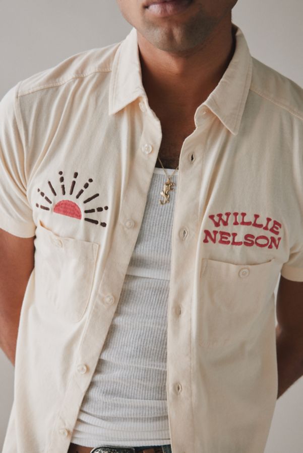 Slide View: 1: American Needle Willie Nelson Short Sleeve Button-Down Shirt