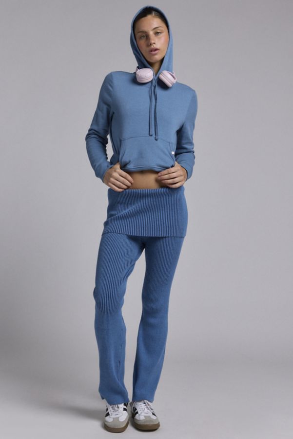 Slide View: 1: Another Girl Foldover Waistband Ribbed Knit Pant