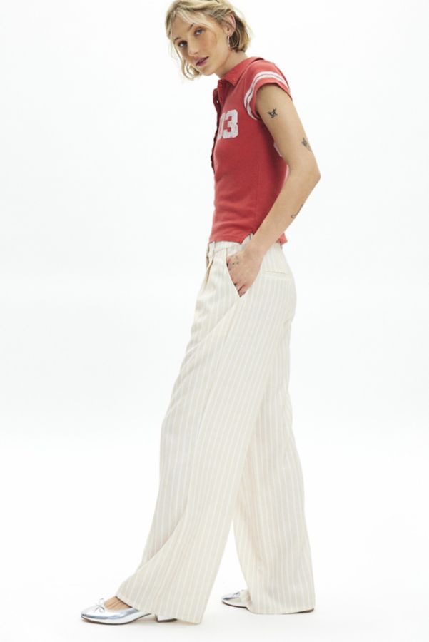 Slide View: 3: Another Girl Striped Relaxed Wide Leg Pant