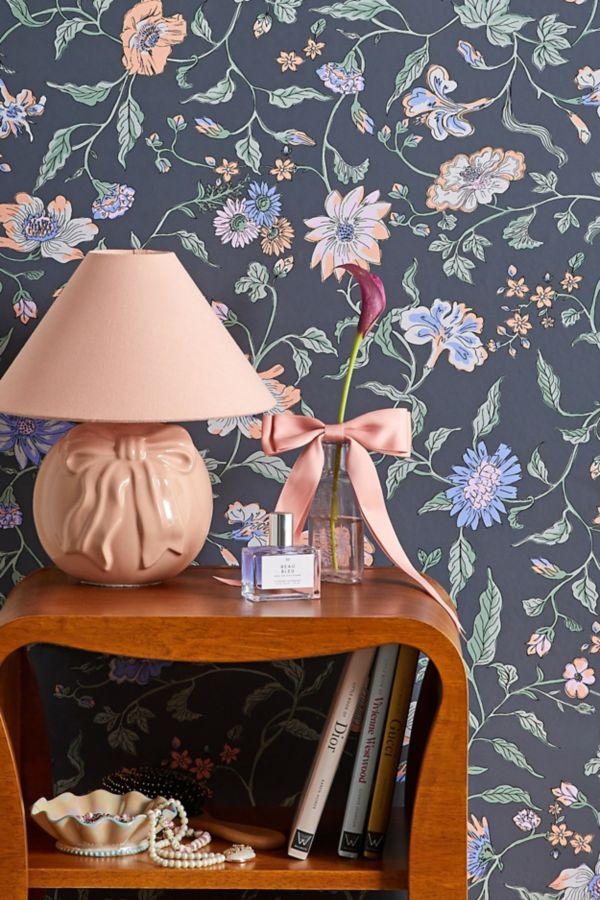 Slide View: 1: UO Home Ella Vine Floral Removable Wallpaper