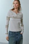 Thumbnail View 1: Chandail Henley à Manches Longues Thermique Brodé BDG Josie