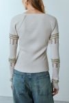 Thumbnail View 4: Chandail Henley à Manches Longues Thermique Brodé BDG Josie