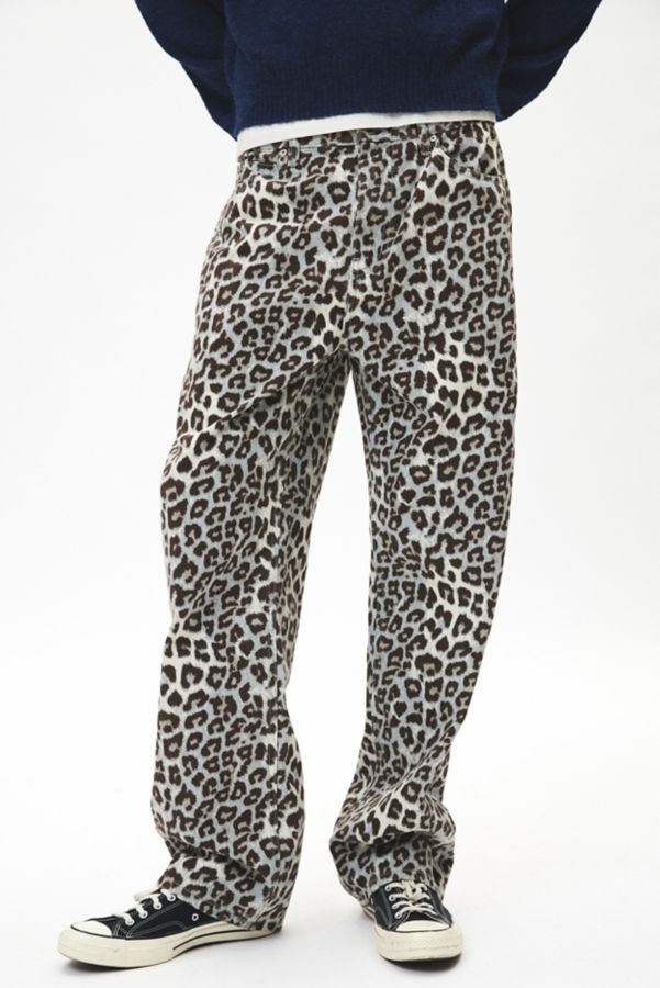 Slide View: 1: BDG Leopard Pattern Baggy Skate Fit Jean