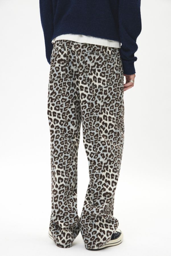 Slide View: 3: BDG Leopard Pattern Baggy Skate Fit Jean