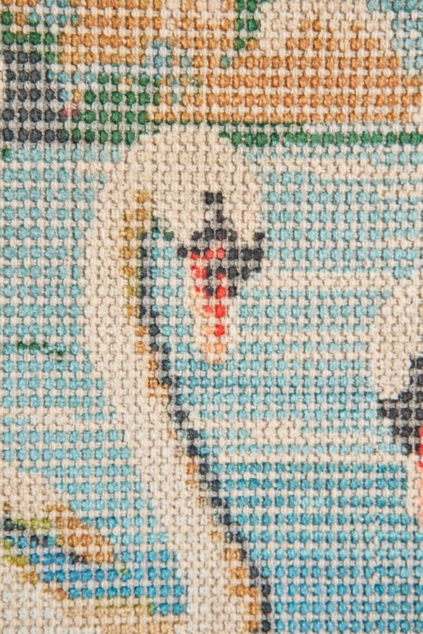 Slide View: 3: Swans Woven Wall Hanging