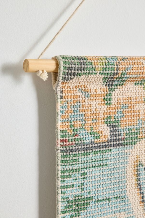 Slide View: 4: Swans Woven Wall Hanging