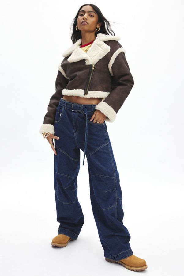 Slide View: 2: BDG Echo Baggy Belted Cargo Jean