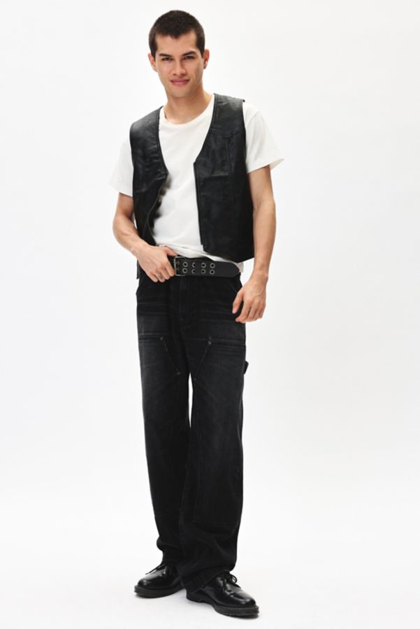 Slide View: 4: BDG Faux Leather Riding Vest