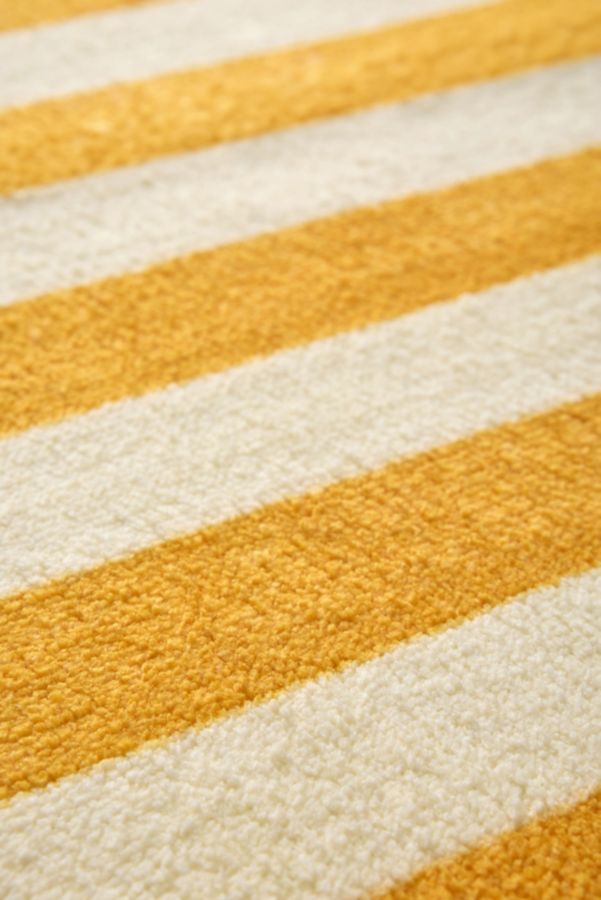 Slide View: 3: Awning Stripe Plush Tufted Bath Mat