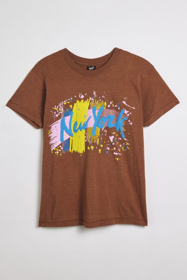 Slide View: 1: Screen Stars New York Paint Splatter Graphic Tee