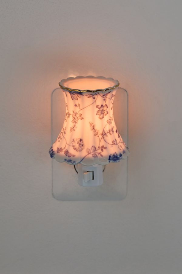 Slide View: 1: Porcelain Lamp Delicate Pattern Nightlight