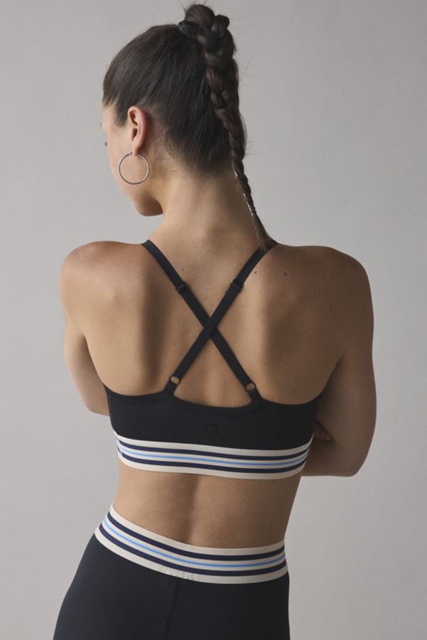 Slide View: 2: FILA Mika Stripe Crisscross Bra Top